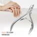 Professional Cuticle Cutter & Pusher Trimmer - Nail Care Tool for Manicure & Pedicure (Silver) - Buy Online on GoSupps.com