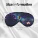 Galaxy Dragonfly Print Unisex Sleep Mask - Double-Sided Eye Mask for Sound Sleep & Skin Care - Buy Online on GoSupps.com