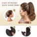 Shop Sofeiyan 33cm Long Curly Ponytail Extension - Natural Synthetic Hair Clip-In Claw for Women | Medium Brown & Bright Auburn Mix - Buy Online on GoSupps.com