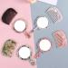 Round Orange Rose Mini Handheld Mirror - Small Compact Travel Makeup Cute Hand Mirror - Buy Online on GoSupps.com