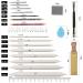 24 Pieces Blending Stumps & Tortillions Set with Sandpaper Sharpener, Pencil Extension, Eraser - Art Drawing Kit - Buy Online on GoSupps.com