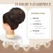 Feshfen Dark Brown Hair Part Dutt with Comb - Synthetic Chignon Extensions for Short Hair | Stylish Updo Accessories - Buy Online on GoSupps.com