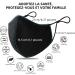 Ansta 7-Piece Washable Cotton Face Masks - Reusable Adjustable Unisex Dust Protection for Men & Women - Black - Buy Online on GoSupps.com