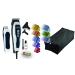 Choice Color Pro Combo hair cutter mains operation battery operation mini trimmer AA battery coloring system men with accessories 8 color-encoded uprising combs (3-25 mm)