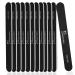 Maryton Nail File 100/180 Grit for Acrylic Nails Poly Gel Nail  12 PCS Professional Double Sides Washable Emery Boards for Nails Salon Home Manicure Kit Accessories (Black)