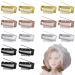 16 pcs Chunni Clips with Safety Pins 10-Teeth Strong Dupatta Clips Hair Extension Clips Invisible Strong Wig Fixed Clips for Dupatta beret Hijab & Tikka Setting (4 colors)