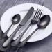 Cutlery Set 24 Piece Stainless Steel Flatware Set for 6 Silverware Knives and Forks Dinner Spoons Teaspoons Fork and Spoon HUAN TAI (Color : Black Size : B3S10) - Buy Online on GoSupps.com