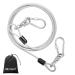Hoowoo 10FT Dog Tie Out Cable for Camping Outdoor Chew Proof Dog Runner Cable with Swivel Lockable Hook Wire Lead Dog Tether for Yard Camping Beach & Garden Lead