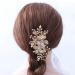 Flower Hair Comb Clips For Women Accessories Prom Gold Color Bridal Wedding Hair Bride Headpiece - Buy Online on GoSupps.com