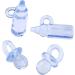 Heart Box Gift Set: 8 Light Blue Baby Pacifiers & Bottles | Perfect for Newborns - International Shipping Available - Buy Online on GoSupps.com