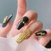 Nail Rivet 200Pcs/Set Nail Rivet Glitter 3D Effect Non-Fading Metal Rivet Art Decoration Street Punk Charm for Manicure Nail Charms Chip Rivet Golden Medium - Buy Online on GoSupps.com