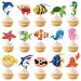 48pcs Ocean Sea Animal Cupcake Toppers