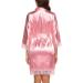BESDEL Women's Satin Silk V-Neck Kimono Robe - XS Peach - Buy Online on GoSupps.com