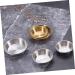 LIFKOME Vinegar Dish 4 Pcs Dish Round Ketchup Stainless Steel Metal Portion Cups 7X7X2CMx2pcs Silverx2pcs - Buy Online on GoSupps.com