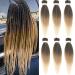 Pre-stretched Braiding Hair Easy Braid 6 Packs Professional Kanekalon Synthetic Fiber Crochet EZ Braids Yaki Texture Braiding Hair Extensions(1B/27/613 20 inch) 20 Inch (Pack of 6) T1B/27/613