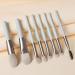 TOHERVIE 8pcs Travel Makeup Brush Set with Bag | Mini Cosmetic Brushes for Face, Eyes & Blush | Wooden Handle Synthetic Bristles | Light Green - Buy Online on GoSupps.com