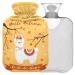Naanle autumn llama alpaca hot water bottle with reference transparent hot water bottle heat bottle for bed handfoots Warmer pain relief heat and cold therapy small 1l