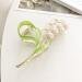1PC Pink Lily of The Valley Flower Hair Clip - Large Metal Claw Orchid Clamp for Styling Accessories - Buy Online on GoSupps.com
