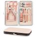 hbblie Manicure Set 12 pcs for Women/Men Stainless Steel Nail Clippers Manicure Tools Pedicure Kit Gifts- Professional Portable Grooming Kit Travel Personal Care