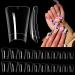 500PCS Duck Nail Tips for Acrylic Nails Professional  Half Cover Clear Nail Tips  Extra Short False Nails Artificial French Tips Fake Nails Extension for Manicure Nail Salon Supplies Techs DIY Home