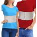 Rib Brace Chest Binder  Beige Rib Belt to Reduce Rib Cage Pain. Chest Compression Support for Rib Muscle Injuries, Bruised Ribs or Rib Flare. Breathable Chest Wrap Breast Binder Women or Men (L/XL) L/XL (37" to 48")