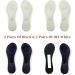 CB 4 Pairs Suede Sponge Invisible Slim Insoles for Women's Shoes - Ball of Foot Pain Relief, Arch Support - 3/4 Length - Black & Off-White Set - Buy Online on GoSupps.com