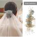 Rhinestone Pearl Flower Bridal Hair Comb - Green Wedding Hair Accessories - Buy Online on GoSupps.com