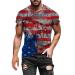BEUU Soldier Short Sleeve Shirts for Men, American flag T-shirt Retro Patriotic Blouse Muscle Workout Athletics Tee Tops Gray-112 Medium