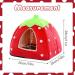 Kuoser Small Animal Winter House | Non-Slip Strawberry Hedgehog Bed | Removable Pad | Guinea Pig, Hamster, Chinchilla, Ferret, Rabbit House - Buy Online on GoSupps.com