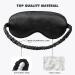 Silk Sleep Mask for Men and Women - Super Smooth Eye Cover for Airplane Travel and Restful Sleep - Black - Buy Online on GoSupps.com