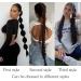 Ponytail Extension Tie for Women High Temperature Fiber Synthetic Braided Ponytail Extensions Long Black Rubber Band Hairpiece Pony Tail with Hair Ponytail Hair Extension(12 34inches) 34inches 12 - Buy Online on GoSupps.com
