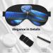 Blue Viper Snake Print Sleep Eye Mask Soft Blindfold with Elastic Strap for Travel & Night Sleeping - Buy Online on GoSupps.com