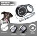 DOKI Retractable Dog Lead 5m/16FT Reflective Strong Nylon Tape Ribbon Leash One-Button Brake&Lock Extendable Dog Lead for Small Medium Dogs (Grey) - Buy Online on GoSupps.com