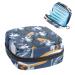 Anna Cowper Dark Blue Flower Birds Sanitary Napkin Storage Bag Feminine Menstrual Cup Pouches Nursing Pad Holder Tampon Bags Portable Period Bag for Women Teen Girls 1Pcs Multi-colored 17