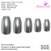 Bling Art Silver Metallic Ballerina Coffin False Nails - 24 Long Artificial Tips with Glue | International Shipping Available - Buy Online on GoSupps.com