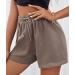 EFAN High Waisted Summer Sweat Shorts for Women with Pockets - Coffee, Small - Buy Online on GoSupps.com