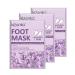 Foot Peel Masks 3 Packs Lavender Exfoliating Foot Peel Mask Makes Soft Touch Feet Skin Natural Treatment for Women and Man - 3 Pairs