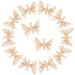 12 Pieces Metal Butterfly Hair Clips Metallic Hollow Butterfly Hair Pins Butterfly Hair Barrettes Vivid Butterfly Hair Clamps Cute Butterfly Hair Clips for Women Girls Hair Styling(Rose Gold)