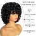 Vvgymmo 14 Short Curly Wig for Black Women - Natural Black Afro Kinky Hair with Bangs - Soft Bouncy Synthetic Wig for Daily Party - P118 Black (14 Inch) - Buy Online on GoSupps.com