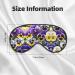 Blue Flowers Print Unisex Eye Mask | Soft Comfortable Light-Blocking Sleep Mask for Better Rest - Buy Online on GoSupps.com