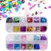 24 Color/Set 3D Butterfly Nail Glitter Sequins  Kalolary Laser Butterfly Nail Sequin Flake Acrylic Manicure Paillettes Face Body Lip Glitters for Nail Art Decoration Resin Mold DIY Makeup 2P-A