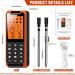 Wireless Meat Thermometer with Timer & Alarm - IP67 Waterproof 210m Bluetooth Signal - 2-Piece Grill & Frying Thermometer - Buy Online on GoSupps.com