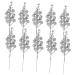 ABOOFAN 10pcs Christmas Imitation Berries Christmas Decorations Flower Garland Wreath Artificial Xmas Berry Stem Christmas Diy Berries Diy Berry Decor Christmas Tree Foam Artificial Fruit Silver 19X5X5CM