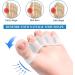 4-Piece Silicone Toe Spreader & Separator | Hammer Toe Correction for Hallux Valgus | Unisex Transparent Design - Buy Online on GoSupps.com