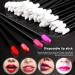 200 Pcs Disposable Lip Brushes Lipstick Applicators Wands Lint Free Makeup Tools Kit Gloss Cotton Swab Wands Testers Black - Buy Online on GoSupps.com