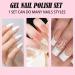 Gel Nail Polish Kit for French Tips Sheer Pink & White Nail Polish French Manicure Set with Nail Stamper Soak Off UV Nail Polish Manicure Tool for Women DIY at Home Color: Nude Pink - Buy Online on GoSupps.com
