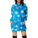 Hanxiulin Christmas skirt for women sweatshirt sweaty sweat jacket sexy party clothes hooded tops hooded sweater fashion dress blouse dresses Christmas dresses Christmas dresses narrow rock blue m
