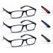 Boost Eyewear 12 Pack Reading Glasses - Ultra Lightweight Matte Black Rectangular Frames with Non-Slip Cushions for Men & Women - 1.0 Diopters - Buy Online on GoSupps.com