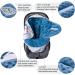 Baby Swaddle Blanket with Hat | Ultra Thick 90x90cm | for Stroller, Baby Carrier, High Chair | Grey Stars Design | Blue Whale | 6-12 Months - Buy Online on GoSupps.com