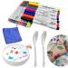 IRWPITW Magical Water Painting Pens for Kids, 8 Colors Magic Drawing Pen Bundle, Kiddies Create Magic Pen Floating Ink Drawings Set with Spoon and Towel, Tattoo Water Marker Gifts for Boys and Girls 8 colors+2 spoons+towel Set of 1
